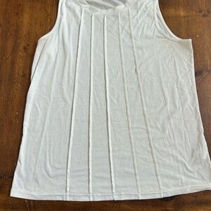 SHEIN Ivory Pleated Front Tank Top
